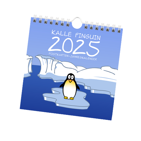 Kalle Pinguin Postkarten-Jahreskalender 2025